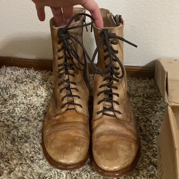 Bedstu Lace Up Boots in Natural - Picture 7 of 12